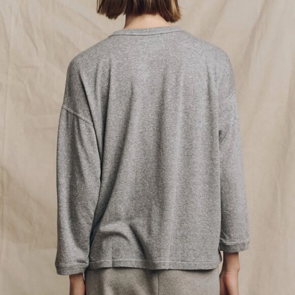 The Great Shrunken Henley Heather Gray Size Medium - Picture 3 of 7